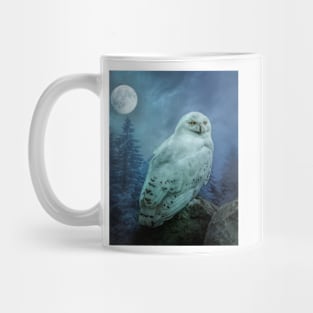 Moonlit Snowy owl Mug